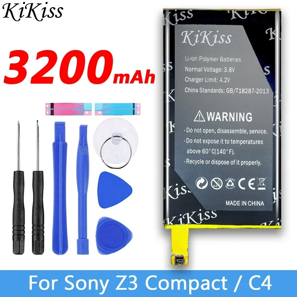 KiKiss LIS1561ERPC LIS1579ERPC LIS1593ERPC LIS1558ERPC Battery For Sony Xperia C4 C5 Z3 Z4 Dual Z5 Compact E5303 E6533 E5823