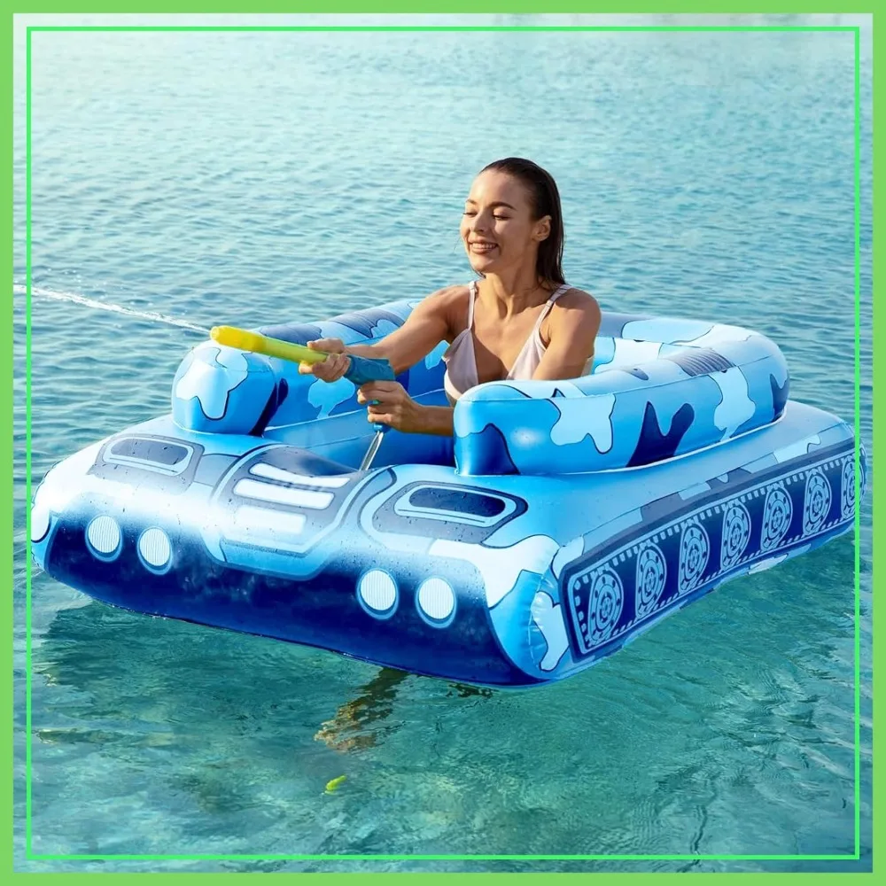 

Inflatable Pool Tank with Water Cannon - Swim Float for Lake Beach Party