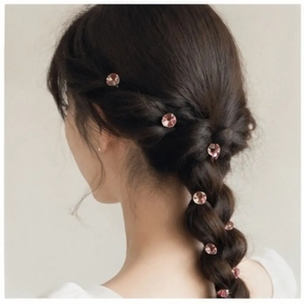 12Pcs Rhinestone Spiral Hair Pins Silver Tone Lightweight Coils for Women Hair Styling Bun Twist Braid Updo Wedding Party Prom