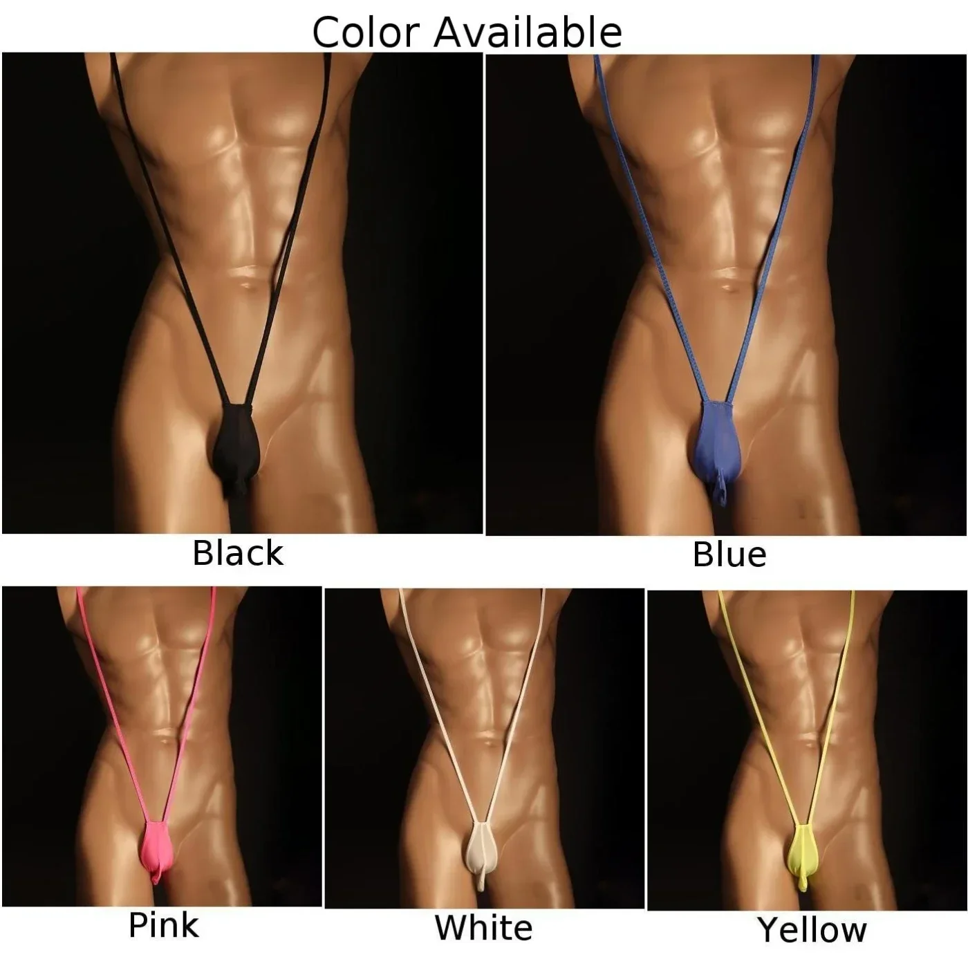 ارتداءها ملخصات الملابس الداخلية ضمادة بيضاء أصفر أسود أزرق منخفضة الارتفاع الرجال الحقيبة سراويل مثير ملخصات جنسي الملابس الداخلية