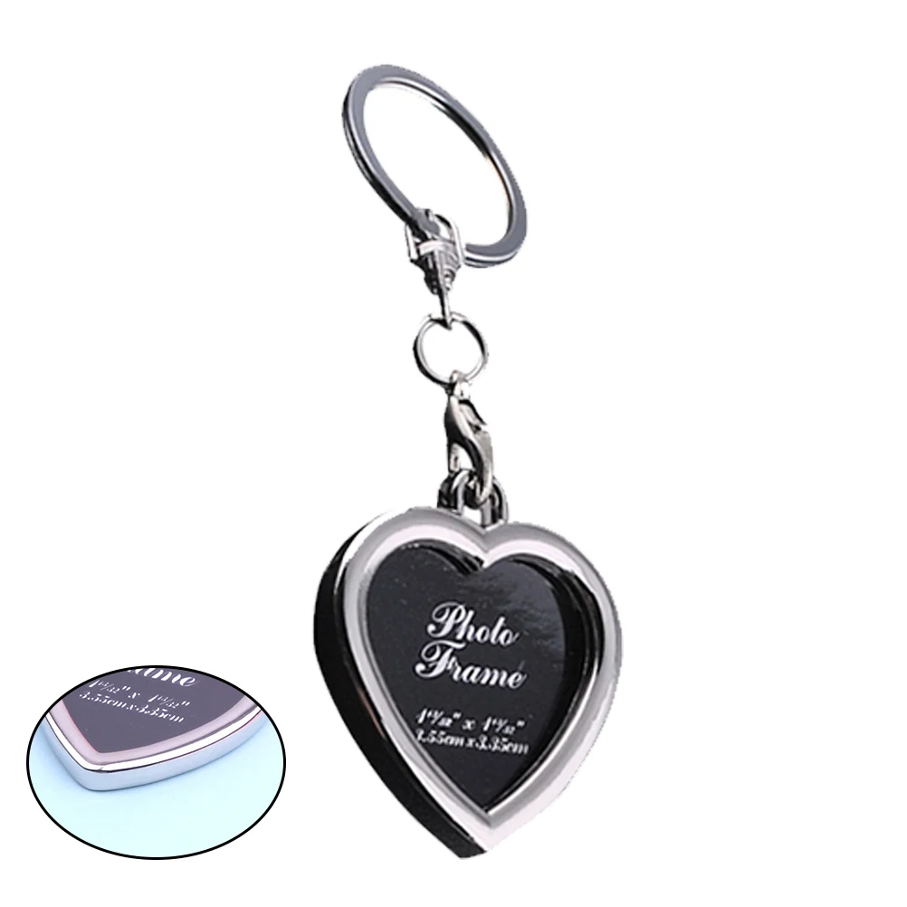 

4pcs Decor Sterling Silver Heart Pendants Heart Keyring Metal Key Chain Gift Decor Key Chain Hanging