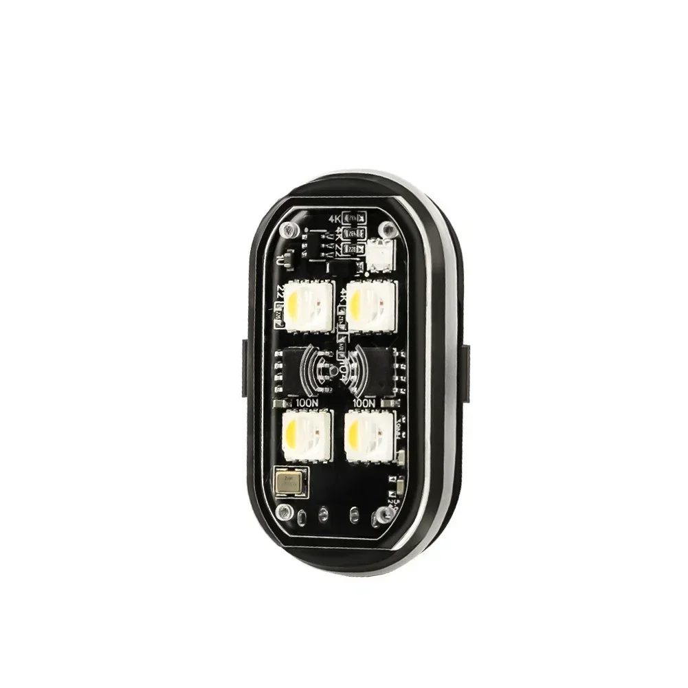 Drahtlose RGB-LED-Blitzlichter, Motorradbeleuchtung, LED-Blitz mit USB-Ladeleuchte, Flugzeug, Flugzeug, Hubschrauber, Warnleuchten