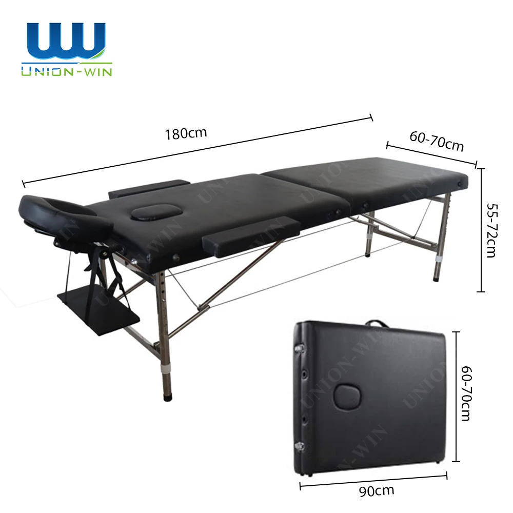 طاولة سرير محمولة قابلة للطي من Union Win مع طاولة مقعد وأثاث صالون الوشم وسرير تدليك للتجميل #5