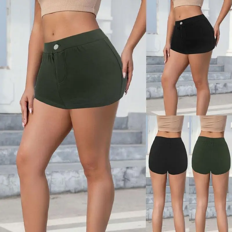 

High Waist Color Spor Casual orts 2024 Cross-Border Sle Summer Trendy Faion Women's Pants Ultra-Thin Low Waist