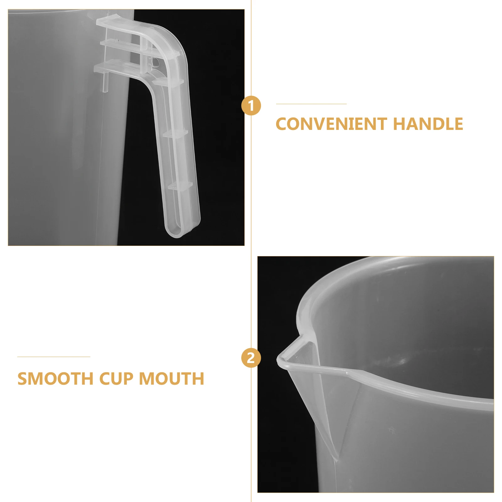 

Large Capacity Measuring Cup Reusable Plastic Thickened Kitchen Baking Accessory Handle Liquid Flour Powder Scale