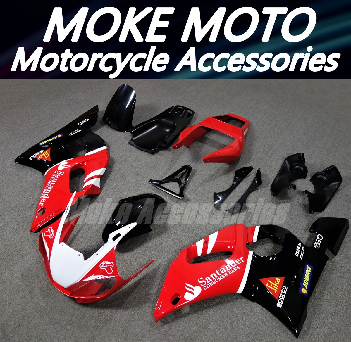 Moke moto Motorcycle Fairings Kit Fit For Yzf R6 1998 1999 2000 2001 2002 Bodywork Set High Quality ABS Injection Red Black New