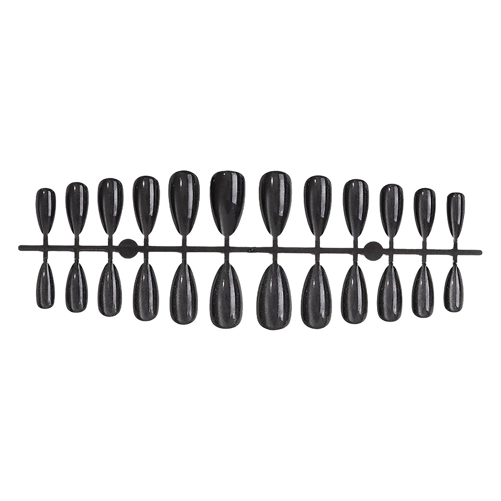 24 قطعة اللوز الأظافر وهمية رمادي اللون عيون القط اضغط على الأظافر لامعة غطاء كامل الاكريليك الأظافر كاذبة بقع DIY بها بنفسك سحر مانيكير #6