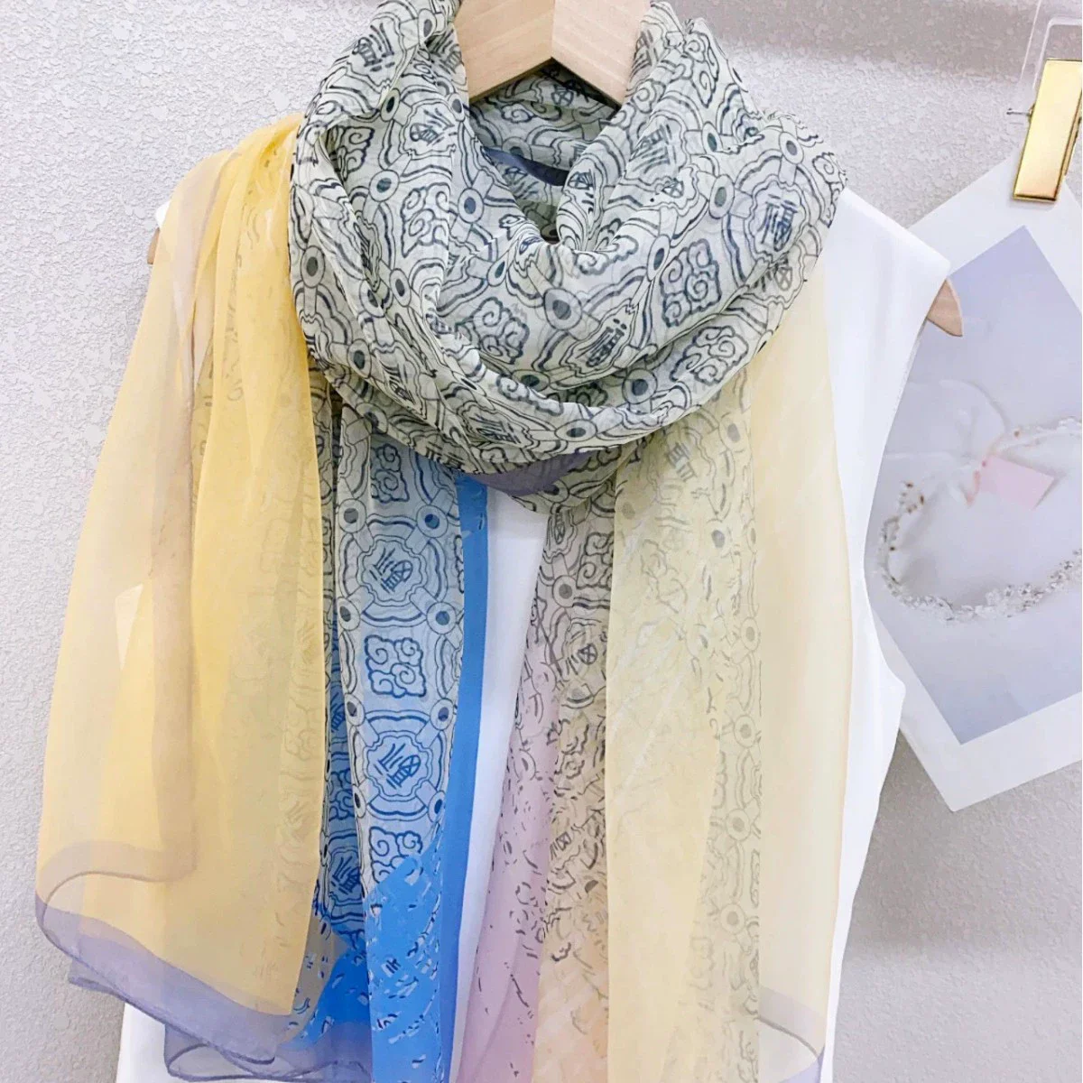2025 nueva bufanda de seda sua - Pashmina Wrap Large reseña y precio