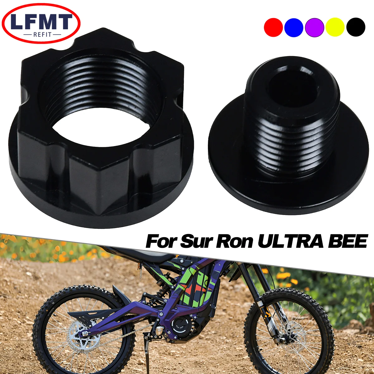 Bloqueo de Eje de Rueda para Motocicletas SURRON Sur-ron Ultra Bee, Tuerca de Bloqueo de Eje, Cubierta para Sur-ron Ultrabee, Moto Eléctrica, Bicicleta de Cross