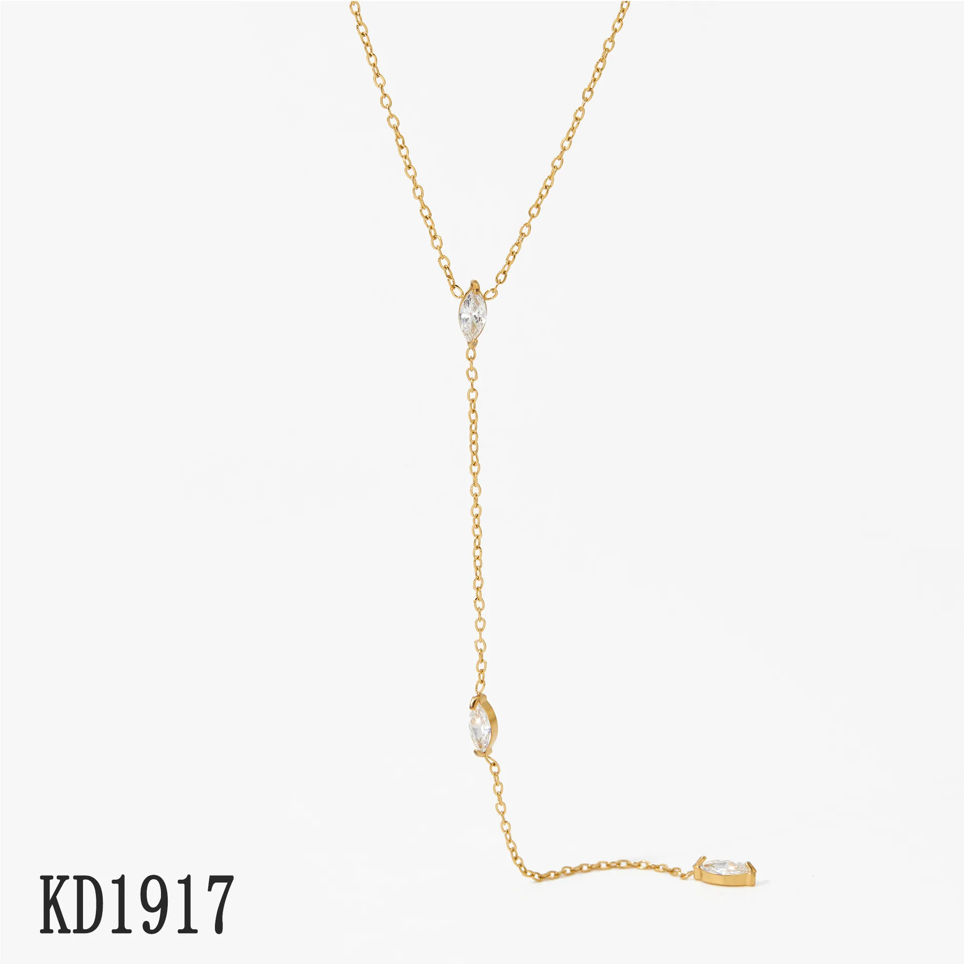 

European & American Versatile Ins-style Sparkling Y-shaped Women's Necklace, Exquisite, Fashionable, Elegant & Minimalist Design