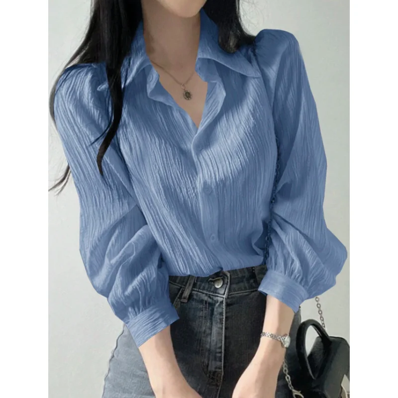 

2025New Hot-Selling Textured Jacquard Shirt Casual Fashion Versatile Top