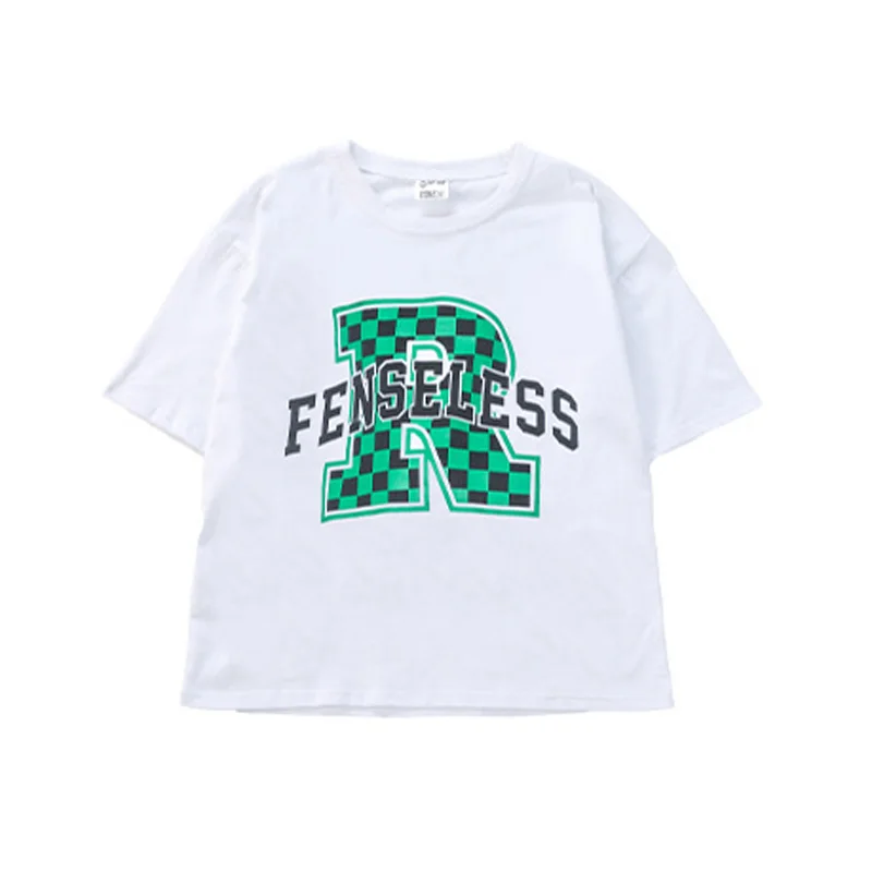 Crianças terno de dança de rua meninos jazz desempenho roupas branco impressão topos xadrez shorts verão meninas hip hop terno
