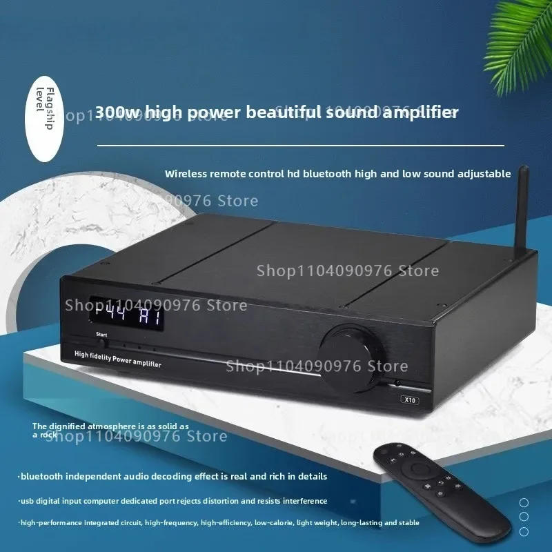 220V high fidelity design TPA3255 high power household fever hifi amplifier bass high definition bluetooth X10