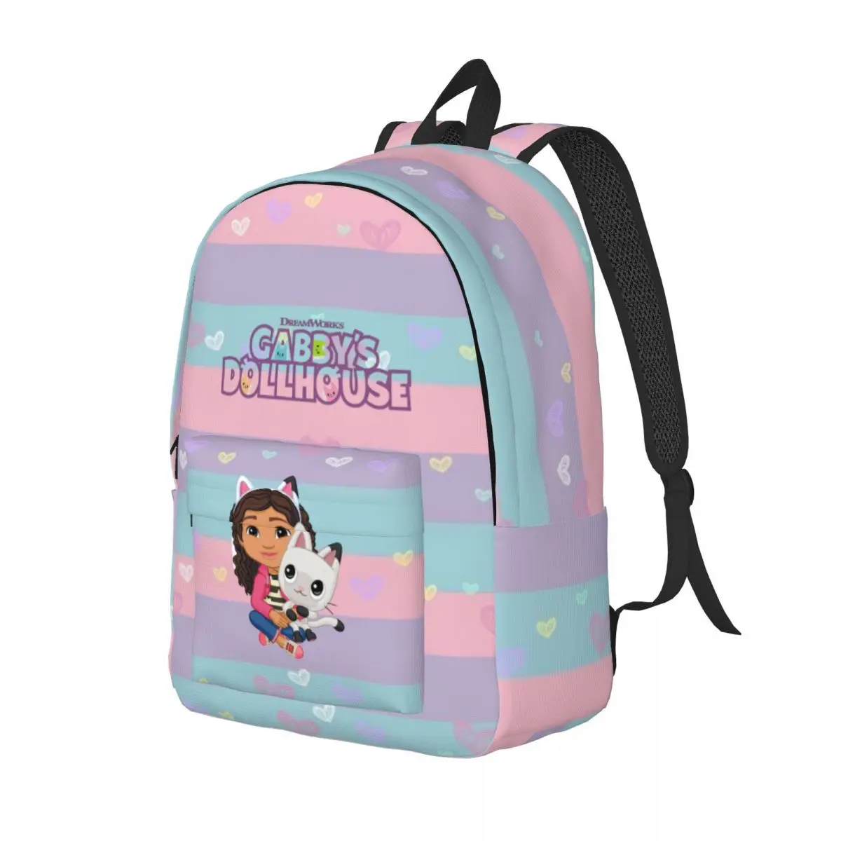 G-Gabbys-Dollhouse Printed Lightweight Casual Schoolbag For School, Outdoor, Shopping, Office 15.7in 17.7in