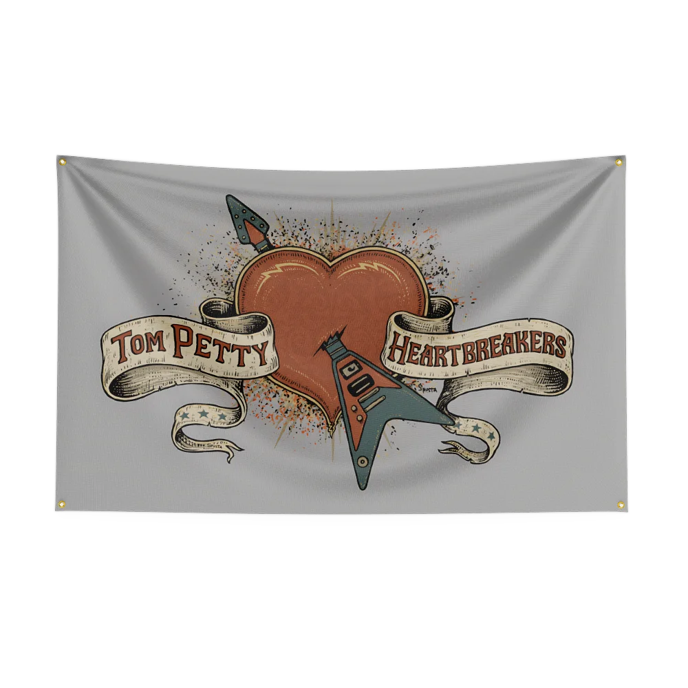 3x5 Ft Heavy Rock Band-Tom Pettys T-the heartbreakers Flag Polyester Digital Printing Banner for Bedroom Wall Art Tapestry