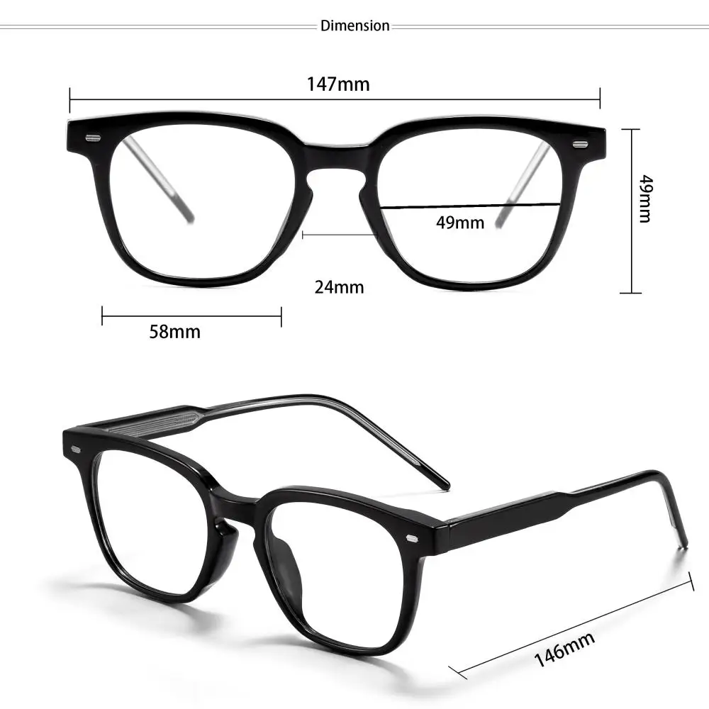 CATERSIDE Neue Männer TR Platz Optische Gläser Rahmen Frauen Klassische Einfache Anti BlueLight Computer Brille Optische Brillen Rahmen – Detail 4