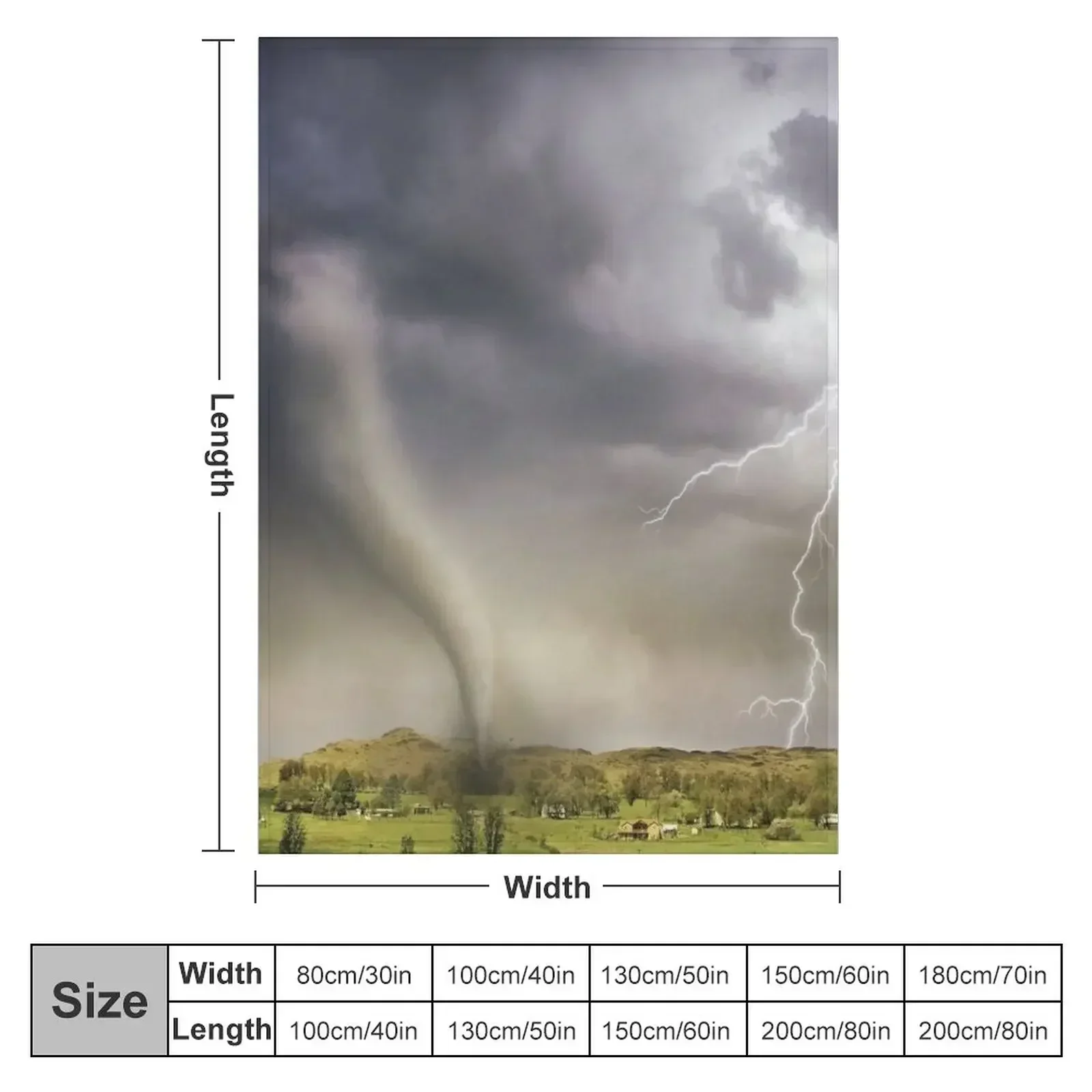 Tornado storm Throw Blanket Decorative Sofas Soft Beds Winter beds bed plaid Blankets