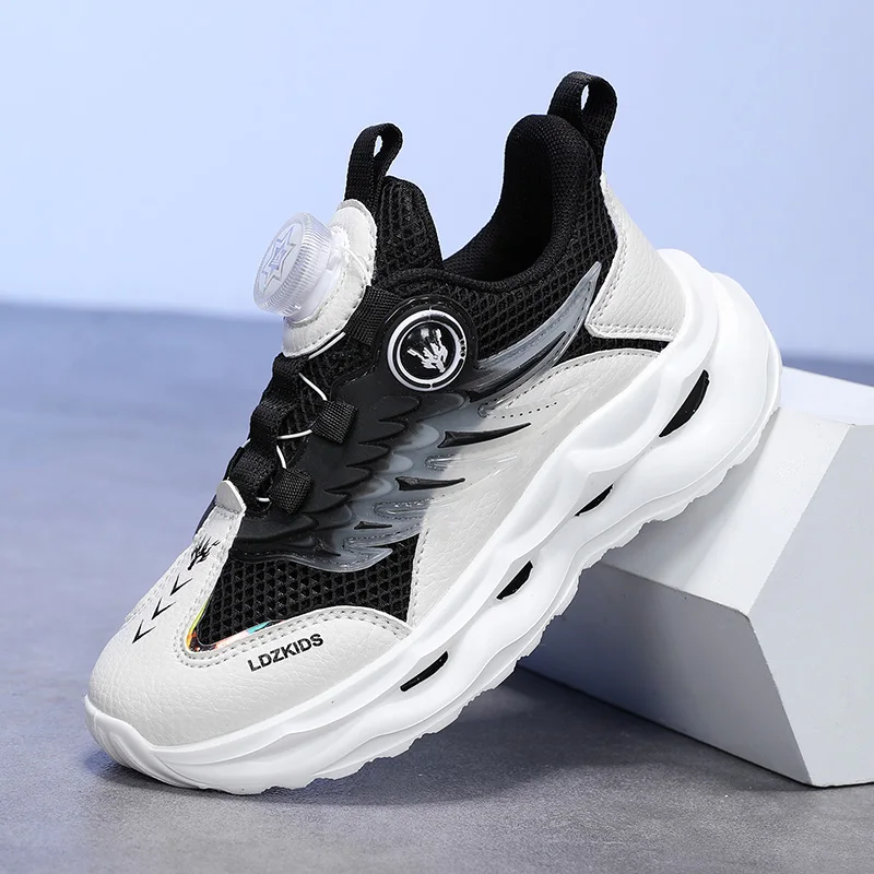 

Кроссовки на шнуровке для мальчиков и девочек, детская повседневная обувь с дышащей сеткой, студенческая спортивная обувь, нескользящие кроссовки, баскетбольная обувь