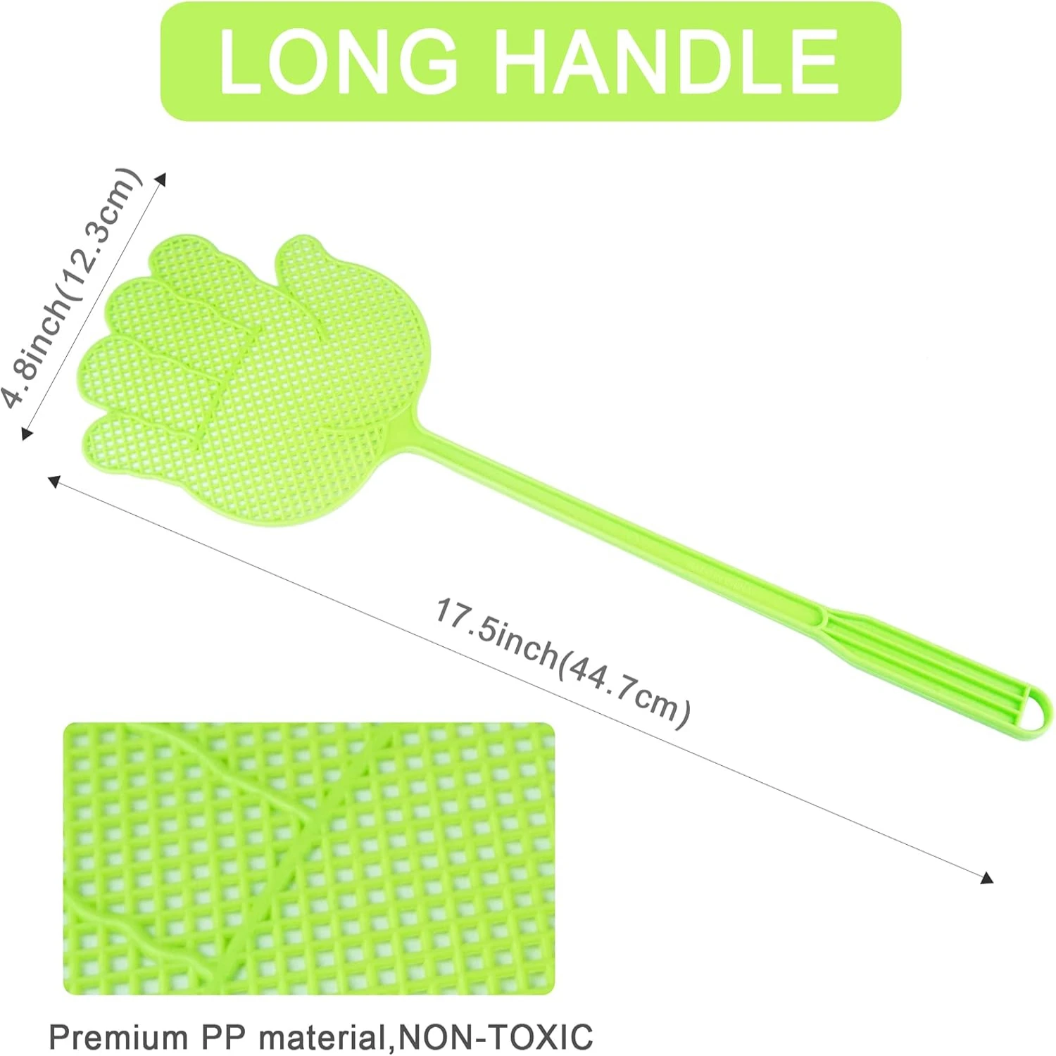 Fly Swatter - Funny Hand Shaped Fly Swatters -Durable - Colorful for /Indoor/Outdoor/Classroom/Office/Pack of 5