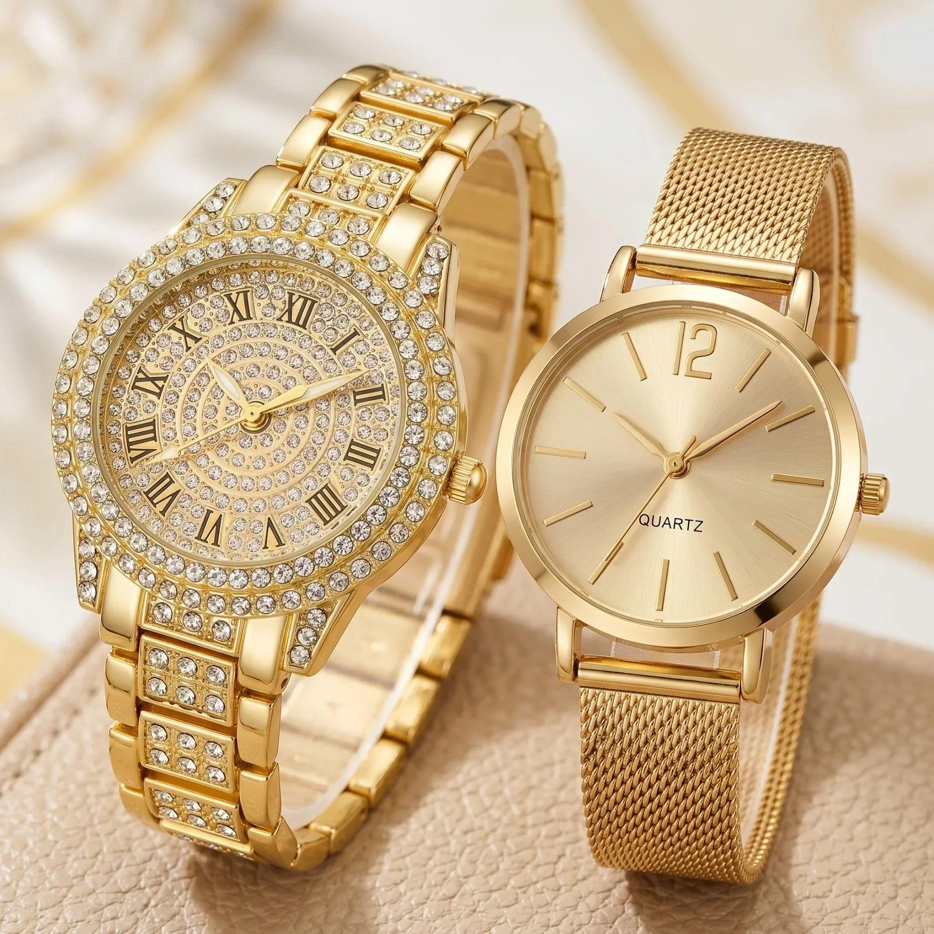 2 pieces of fashionable and women's watches, suitable for use as birthday gifts and for holiday gatherings