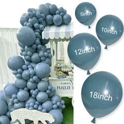 100Pcs Dusty Blue Balloons 5/10/12/18