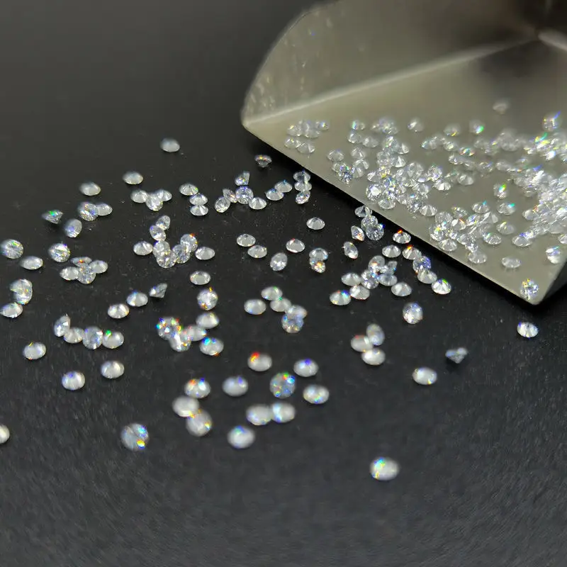 B 100% Genuine D Color 0.8 - 5.0mm Round Cut Wholesale Lab Grown Loose Moissanites Stone Test Positive for Jewelry Accessories
