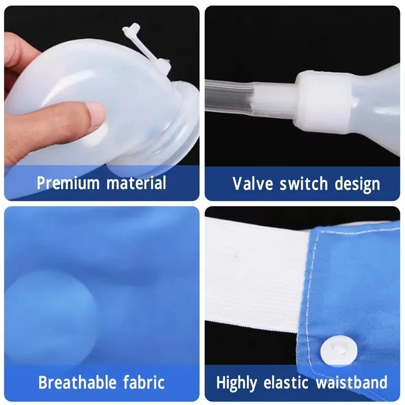 Elderly silicone breathable urine receiver for men and elderly adult urine collection bag for women paralysed bed care products