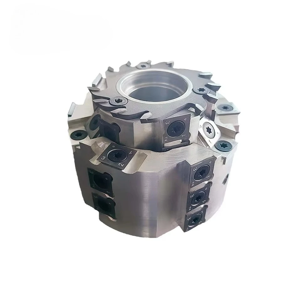 Customized Head Carbide Inserts CNC Woodworking Tools Tenon Cutter Spiral Milling Cutter Head Helical Wood Planer OEM