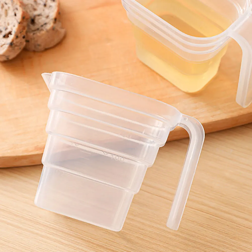 

2 шт., мерный стакан для выпечки, кухонные инструменты, градуированный медовый контейнер для смешивания, полипропиленовый контейнер, утолщенный прозрачный пластик для измерения