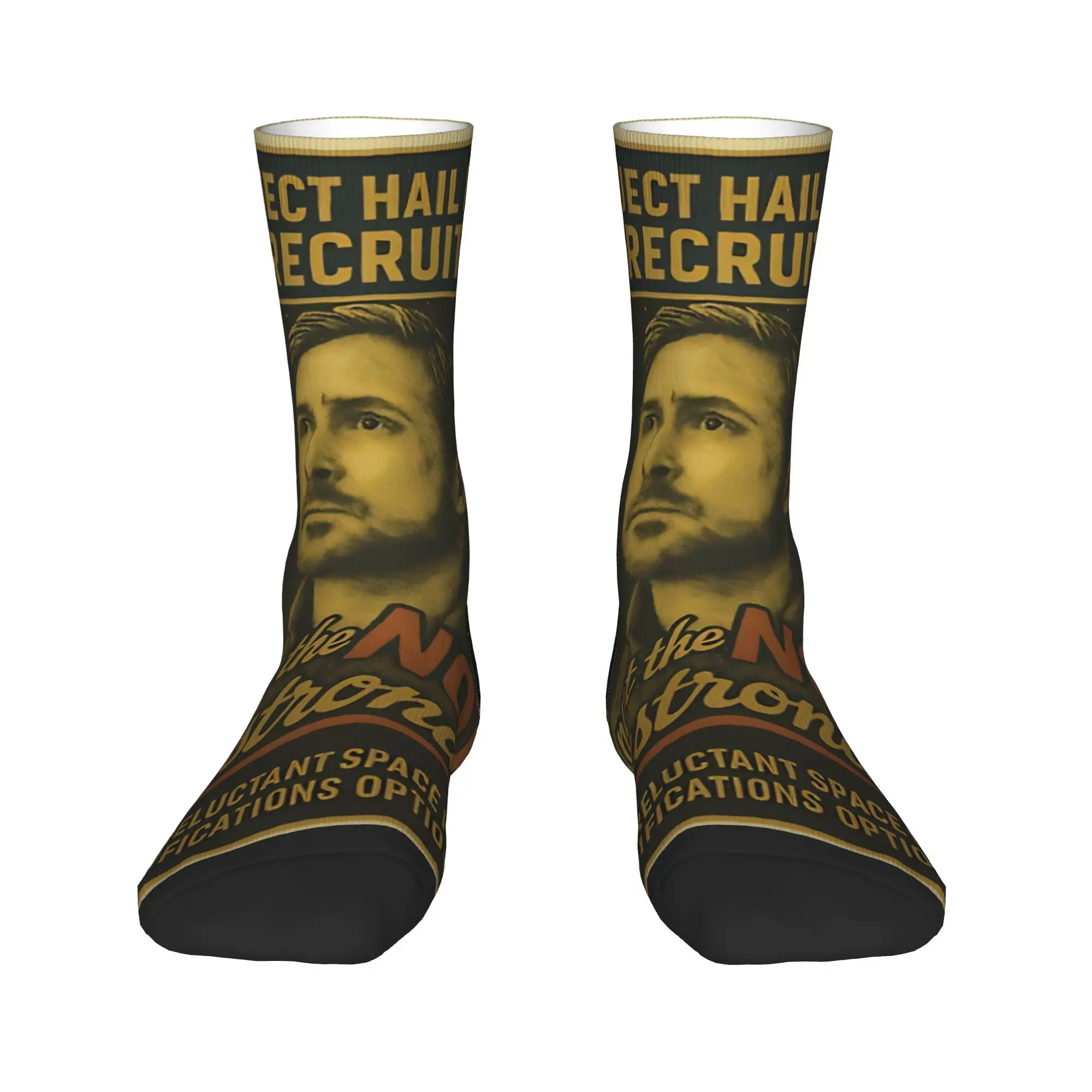 Project Hail Mary Recruit Retro Poster Socks  Design Stockings Non Slip Men's Socks Breathable Winter Funny Outdoor Socks