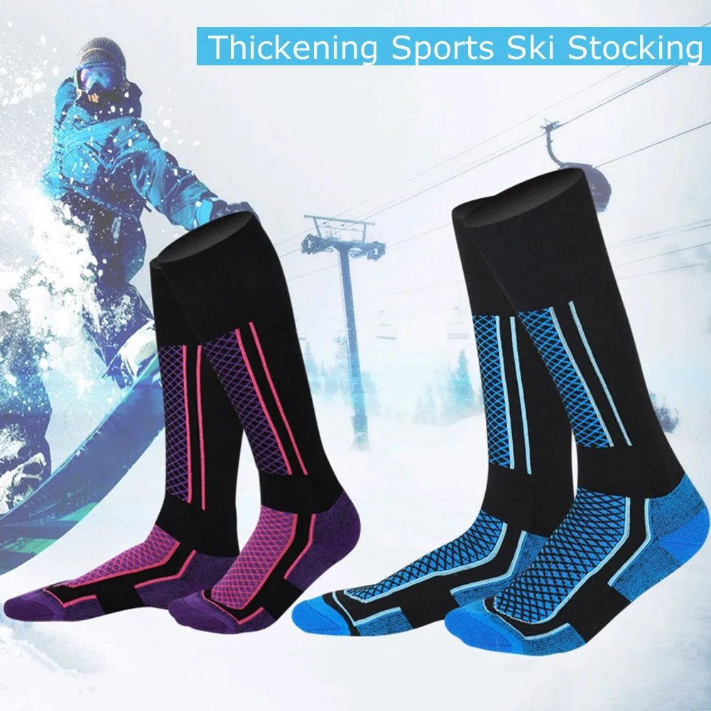 

1 Pair Winter Warm Thickening Ski Stockings Hiking Socks For Women Men Children Anti-Cold Skiing Outdoor High Sports Stockings