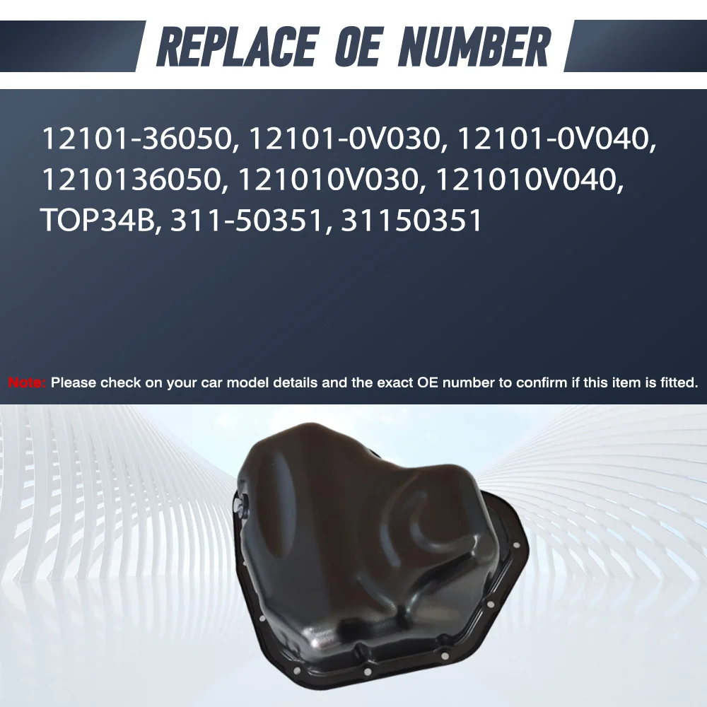 

Engine Oil Pan For Scion tC Coupe Toyota RAV4 Sport Utility L4 2.5 L Petrol 2009-2017 12101-36050 12101-0V030 12101-0V040