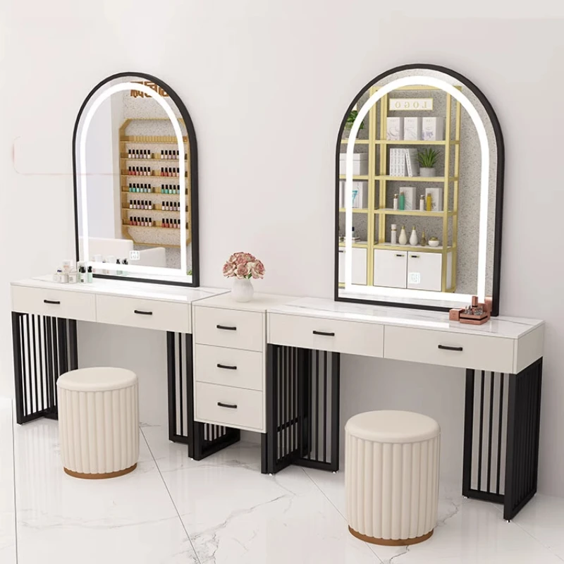 

Dresser Makeup Mirror Studio Makeup Artist Special Table Simple Lamp Table Premium Beauty Salon