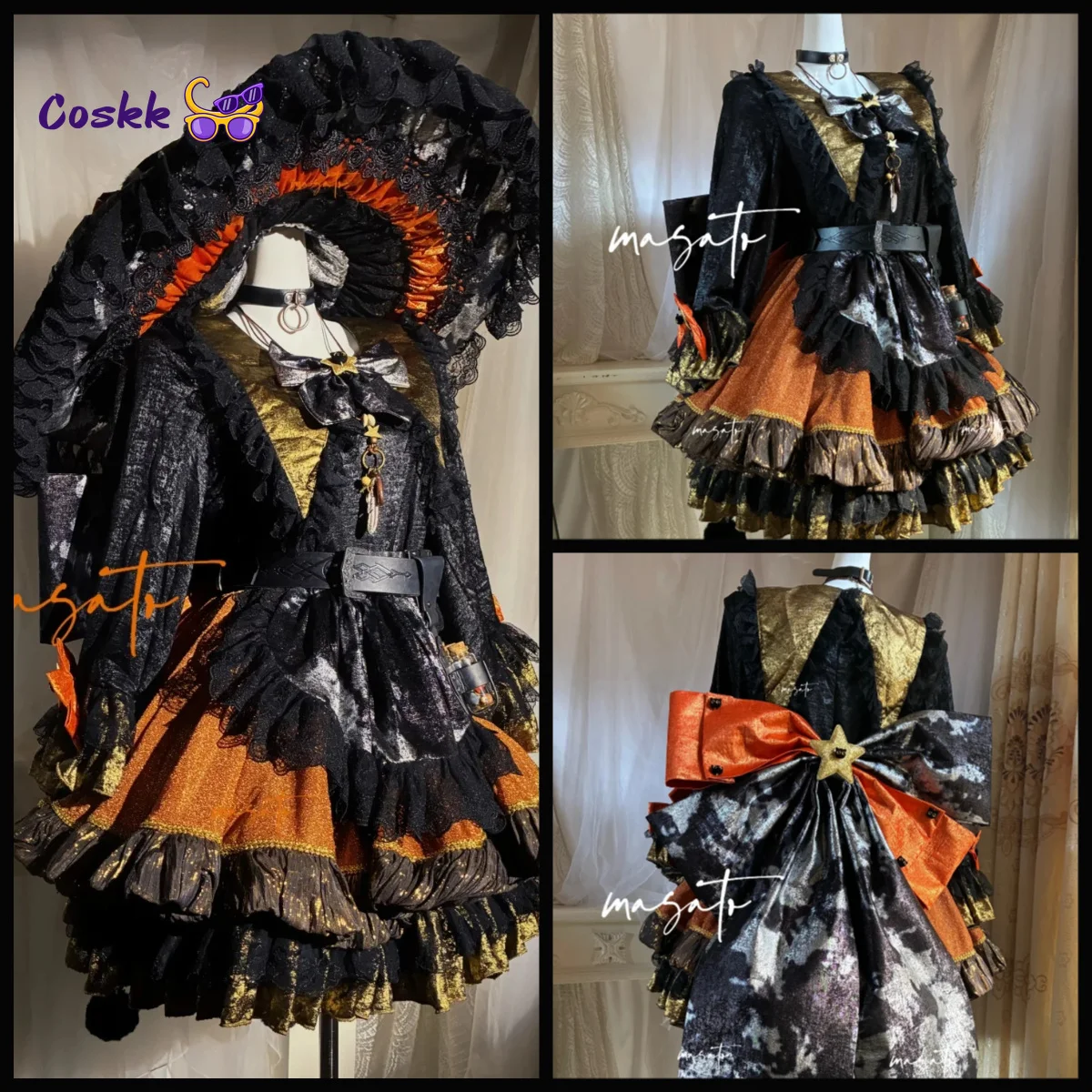 Original High Quality Kirisame Marisa Halloween Cat Cosplay Costume Full Set with Accessories Touhou Project Carnival Party