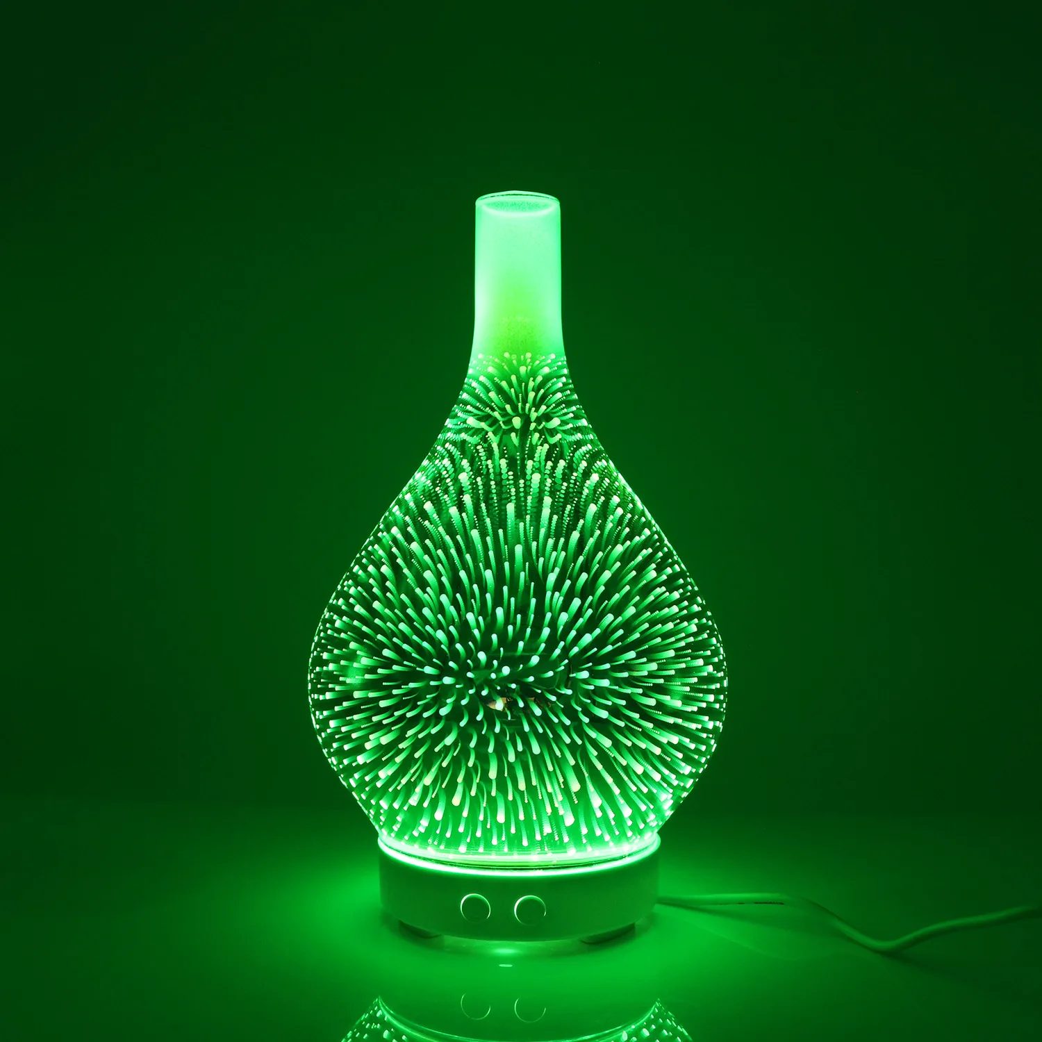 Ultrasonic Aroma Diffuser 120ml, New Air Freshener & Humidifier, Auto-Off for Home Office Spa, 3D Glass, Essential Oil Diffuser image 2