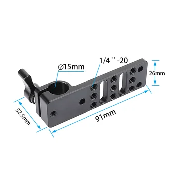 SmallRig V型電源板,附可調式臂和15mm桿夾,標準V型鎖板轉接器 6 最佳銷售 15毫米桿夾 - №4