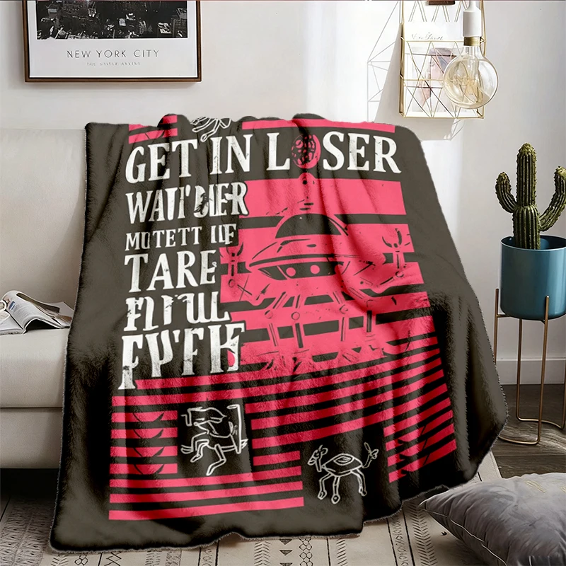 Get In Loser we are going to tau ceti - Project Hail Mary  Flannel Blanket, Rocky Vintage