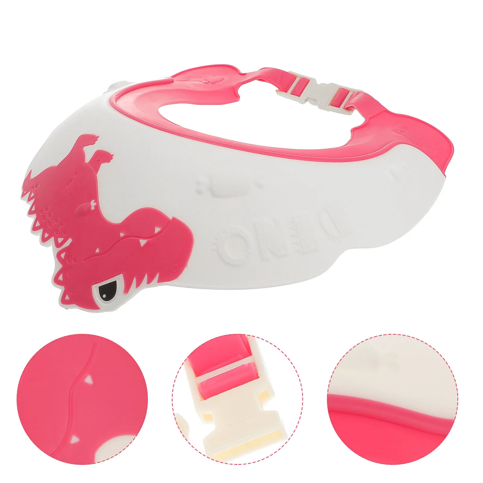 

Toddler Bath Hat with Brim Dinosaur Style Baby Hair Washing Shield Cap Keeps Water Away from Face and Ears during Shower Bath