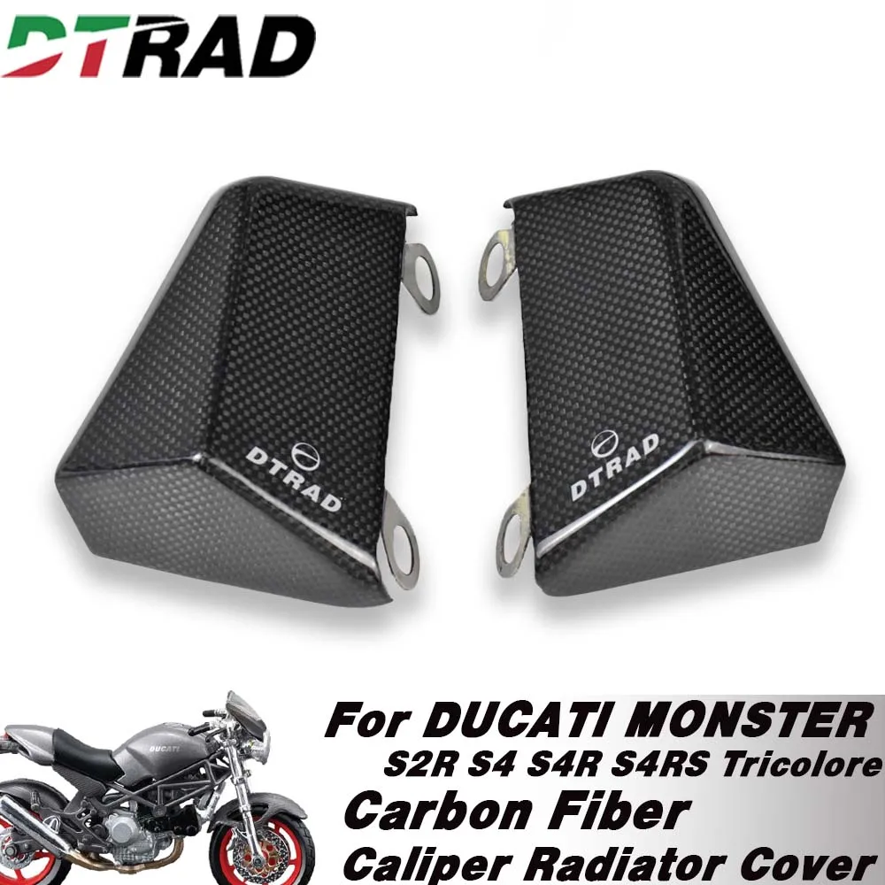 100MM Carbon Fibre Fairing Caliper Channels Cooling Air Brake Duct Cooler For Ducati Monster S2R S4 S4R S4RS Tricolore 2003-2009