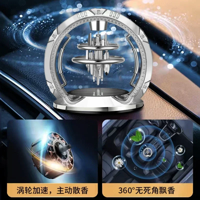 Car Aromatherapy Solar rotating high-end decoration Car decoration Long-lasting fragrance car perfume