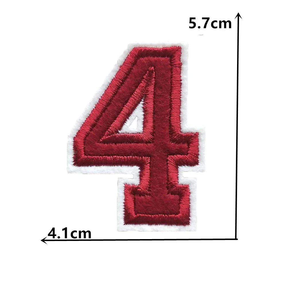 Three color Arabic numeral embroidery DIY cloth patch Hot melt adhesive ironing clothing patch embroidery patches for clothing