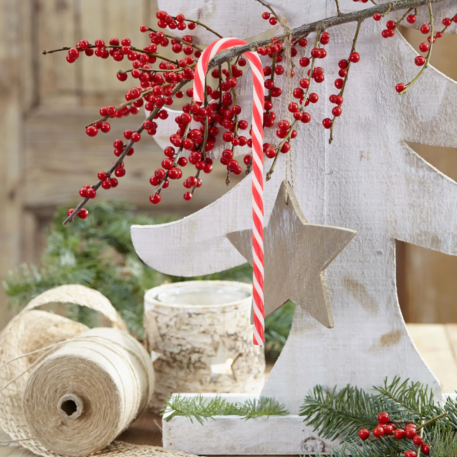 

12 pcs Christmas Candy Cane Decorations Durable Colorful Candy Canes For Kids Christmas Tree Decoration Festive Party Garden