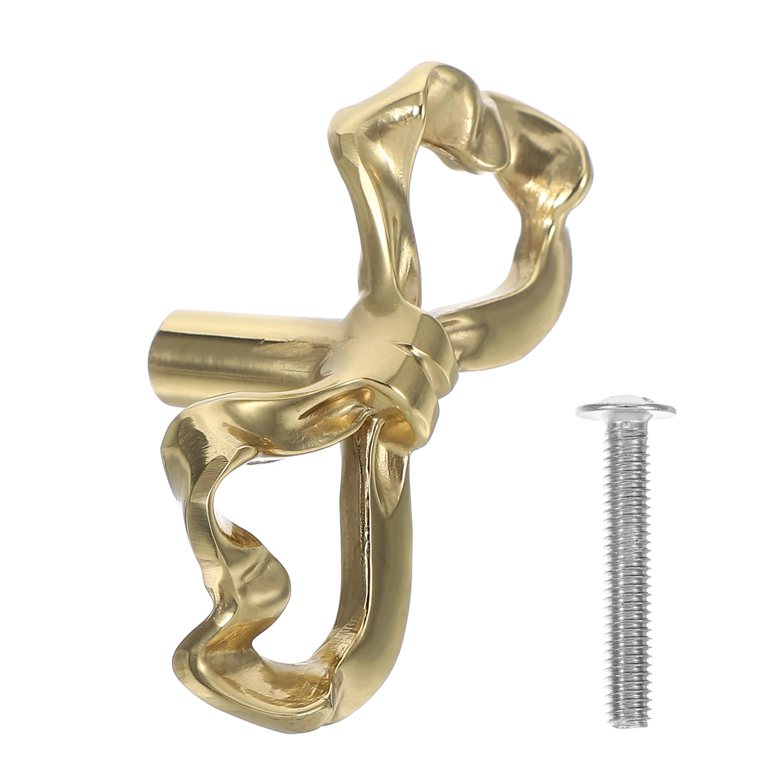 

Brass Cabinet Knobs 60*27*25mm Vintage Bow Drawer Pulls Unique Door Handles Closet Hardware Small Kitchen Accessories