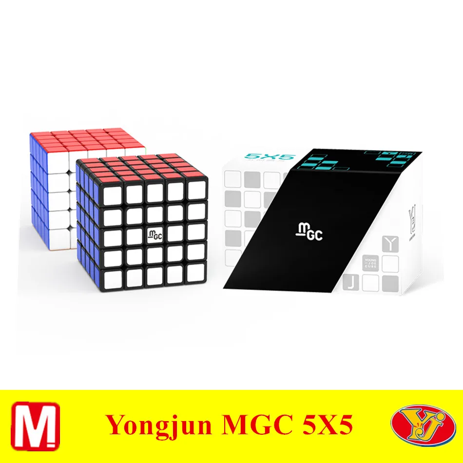 YJ MGC 5x5 M Magnetic Magic Speed Cube Stickerless Professional Fidget MGC 5 M Toys Cubo Magico Puzzle MGC 5M