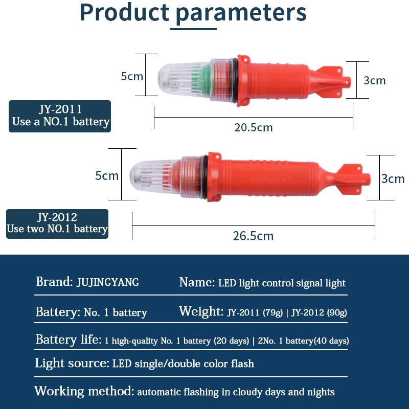 Led Flashlight Fishing Buoy Beacon Light Rail Network Flashing Warning Marine Network Beacon Light