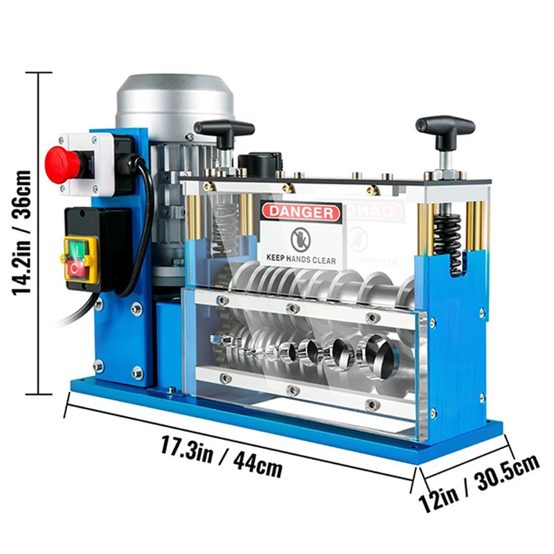 Electric wire stripping machine Fully automatic waste wire and cable peeler  75 feet/min wire stripping