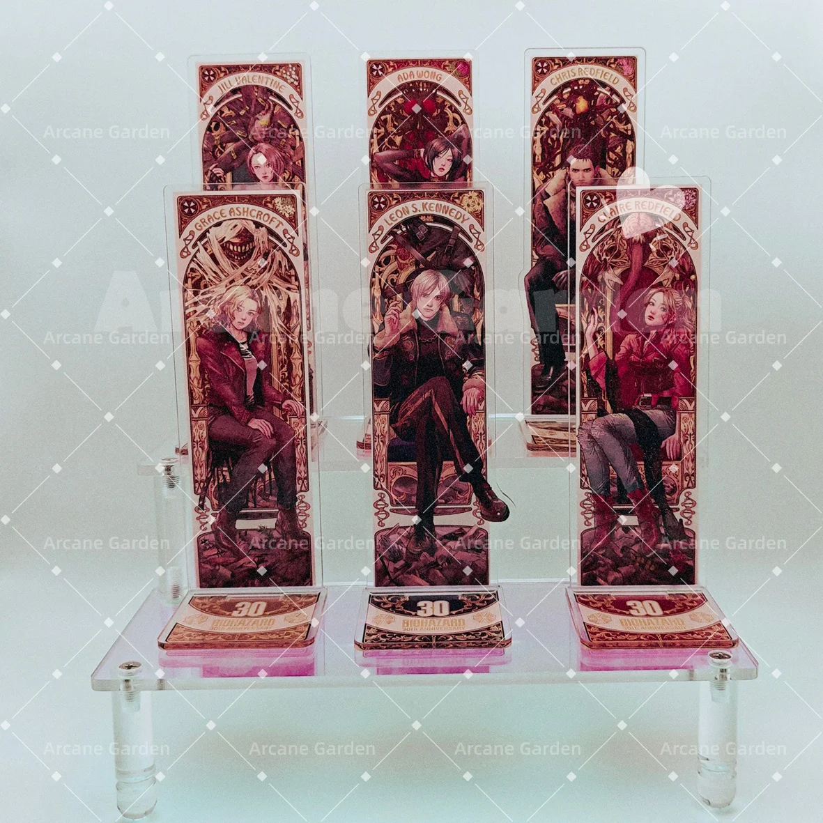 RE4 Resident Evil Llavero de Acrílico de Leon, Joyería para Fans, Llavero de Juego, Producto Relacionado con el Juego, Regalo Creativo, Abalorios para Bolsos, Souvenir