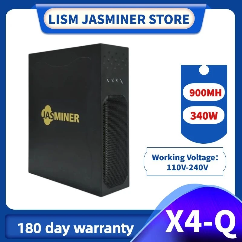 New99%  Jasminer X4-Q Miner 900MH Hashrate 3U 340W Power with 180 days warranty