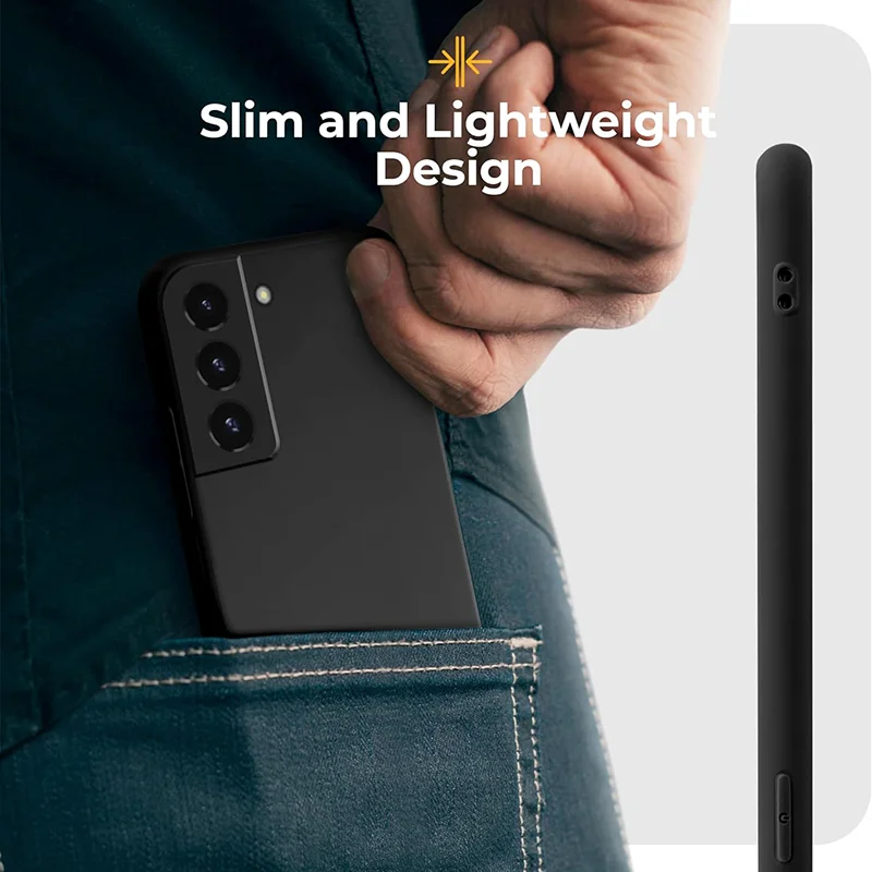 Liquid Silicone Phone Case For For Samsung Galaxy A10 S A20 A30 A50 A70 4G A11 A21 A31 A22 A52 5G A72 Protection Cover TPU Black