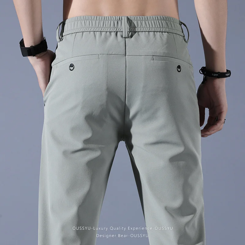 2026 Spring Summer Ultra-thin Men's Stretch Slim Straight Casual Pants High Quality Fashion Breathable Golf Sports Trousers Man - view 2